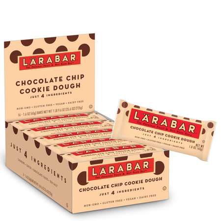 LARABAR Larabar Chocolate Chip Cookie Dough 1.6 oz., PK64 21908-41867